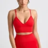 Sutien sport Define Luxe cu decolteu în V, roșu Sutien sport Define Luxe cu decolteu în V, roșu