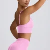 Sutien sport Define Luxe cu decolteu în V, roz bubblegum Sutien sport Define Luxe cu decolteu în V, roz bubblegum