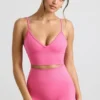 Sutien sport Define Luxe cu decolteu în V, roz intens Sutien sport Define Luxe cu decolteu în V, roz intens
