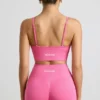 Sutien sport Define Luxe cu decolteu în V, roz intens Sutien sport Define Luxe cu decolteu în V, roz intens