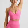 Sutien sport Define Luxe cu decolteu în V, roz intens Sutien sport Define Luxe cu decolteu în V, roz intens