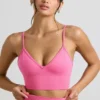 Sutien sport Define Luxe cu decolteu în V, roz intens Sutien sport Define Luxe cu decolteu în V, roz intens