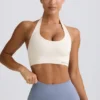 Sutien sport Define Luxe cu gât în V, alb Sutien sport Define Luxe cu gât în V, alb