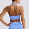 Sutien sport Define Luxe cu gât în V, albastru deschis Sutien sport Define Luxe cu gât în V, albastru deschis