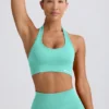 Sutien sport Define Luxe cu gât în V, culoare mentă Sutien sport Define Luxe cu gât în V, culoare mentă