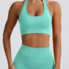 Sutien sport Define Luxe cu gât în V, culoare mentă Sutien sport Define Luxe cu gât în V, culoare mentă
