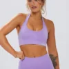 Sutien sport Define Luxe cu gât în V, în nuanța liliac Sutien sport Define Luxe cu gât în V, în nuanța liliac