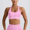Sutien sport Define Luxe cu gât în V, roz bubblegum Sutien sport Define Luxe cu gât în V, roz bubblegum