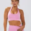 Sutien sport Define Luxe cu gât în V, roz bubblegum Sutien sport Define Luxe cu gât în V, roz bubblegum
