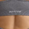 Sutien sport FlexiRib cu decolteu rotund, în gri melanj