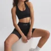 Sutien sport FlexiRib cu spate în formă de U, negru Sutien sport FlexiRib cu spate în formă de U, negru