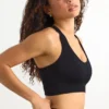Sutien sport FlexiRib cu spate în formă de U, negru Sutien sport FlexiRib cu spate în formă de U, negru