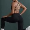 Sutien sport fără cusături, cu bretele, negru Sutien sport fără cusături, cu bretele, negru