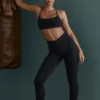 Sutien sport fără cusături, cu bretele, negru Sutien sport fără cusături, cu bretele, negru