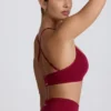 Sutien sport fără cusături, cu spate încrucișat, Super Sculpt, în culoarea burgund Sutien sport fără cusături, cu spate încrucișat, Super Sculpt, în culoarea burgund