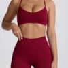 Sutien sport fără cusături, cu spate încrucișat, Super Sculpt, în culoarea burgund Sutien sport fără cusături, cu spate încrucișat, Super Sculpt, în culoarea burgund