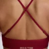 Sutien sport fără cusături, cu spate încrucișat, Super Sculpt, în culoarea burgund Sutien sport fără cusături, cu spate încrucișat, Super Sculpt, în culoarea burgund