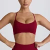 Sutien sport fără cusături, cu spate încrucișat, Super Sculpt, în culoarea burgund Sutien sport fără cusături, cu spate încrucișat, Super Sculpt, în culoarea burgund