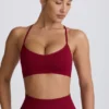 Sutien sport fără cusături, cu spate încrucișat, Super Sculpt, în culoarea burgund Sutien sport fără cusături, cu spate încrucișat, Super Sculpt, în culoarea burgund