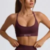 Sutien sport fără cusături și fără spate Super Sculpt, în culoarea burgund Sutien sport fără cusături și fără spate Super Sculpt, în culoarea burgund