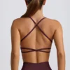 Sutien sport fără cusături și fără spate Super Sculpt, în culoarea burgund Sutien sport fără cusături și fără spate Super Sculpt, în culoarea burgund