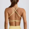 Sutien sport fără cusături și fără spate Super Sculpt, în culoarea Butter Yellow Sutien sport fără cusături și fără spate Super Sculpt, în culoarea Butter Yellow
