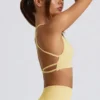 Sutien sport fără cusături și fără spate Super Sculpt, în culoarea Butter Yellow Sutien sport fără cusături și fără spate Super Sculpt, în culoarea Butter Yellow