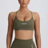 Sutien sport fără cusături și fără spate Super Sculpt în verde deschis Sutien sport fără cusături și fără spate Super Sculpt în verde deschis