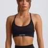 Sutien sport fără cusături și fără spate Super Sculpt, negru Sutien sport fără cusături și fără spate Super Sculpt, negru