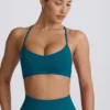 Sutien sport fără cusături Super Sculpt cu bretele încrucișate pe spate, culoare verde-albăstrui Sutien sport fără cusături Super Sculpt cu bretele încrucișate pe spate, culoare verde-albăstrui
