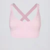 Sutien sport fără cusături Super Sculpt cu bretele încrucișate pe spate, în culoarea roz pudră Sutien sport fără cusături Super Sculpt cu bretele încrucișate pe spate, în culoarea roz pudră
