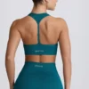 Sutien sport fără cusături Super Sculpt cu spate în T, culoare Teal Sutien sport fără cusături Super Sculpt cu spate în T, culoare Teal
