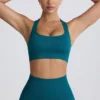 Sutien sport fără cusături Super Sculpt cu spate în T, culoare Teal Sutien sport fără cusături Super Sculpt cu spate în T, culoare Teal