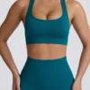 Sutien sport fără cusături Super Sculpt cu spate în T, culoare Teal Sutien sport fără cusături Super Sculpt cu spate în T, culoare Teal