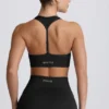 Sutien sport fără cusături Super Sculpt cu spate în T, negru Sutien sport fără cusături Super Sculpt cu spate în T, negru
