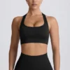 Sutien sport fără cusături Super Sculpt cu spate în T, negru Sutien sport fără cusături Super Sculpt cu spate în T, negru