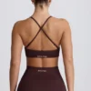 Sutien sport fără cusături Super Sculpt cu spate încrucișat, culoare ciocolată Sutien sport fără cusături Super Sculpt cu spate încrucișat, culoare ciocolată