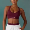 Sutien sport fără cusături Super Sculpt cu spate încrucișat, în culoarea prune Sutien sport fără cusături Super Sculpt cu spate încrucișat, în culoarea prune