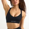 Sutien sport fără cusături Super Sculpt cu spate încrucișat, negru Sutien sport fără cusături Super Sculpt cu spate încrucișat, negru