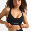 Sutien sport fără cusături Super Sculpt cu spate încrucișat, negru Sutien sport fără cusături Super Sculpt cu spate încrucișat, negru
