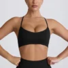 Sutien sport fără cusături Super Sculpt cu spate încrucișat, negru Sutien sport fără cusături Super Sculpt cu spate încrucișat, negru