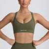 Sutien sport fără cusături Super Sculpt cu spate încrucișat, verde deschis Sutien sport fără cusături Super Sculpt cu spate încrucișat, verde deschis