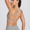 Sutien sport fără cusături Super Sculpt, fără spate, în gri melanj Sutien sport fără cusături Super Sculpt, fără spate, în gri melanj