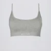 Sutien sport fără cusături Super Sculpt, fără spate, în gri melanj Sutien sport fără cusături Super Sculpt, fără spate, în gri melanj
