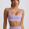 Sutien sport fără cusături Super Sculpt, fără spate, în liliac deschis Sutien sport fără cusături Super Sculpt, fără spate, în liliac deschis