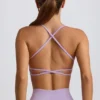 Sutien sport fără cusături Super Sculpt, fără spate, în liliac deschis Sutien sport fără cusături Super Sculpt, fără spate, în liliac deschis