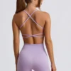 Sutien sport fără cusături Super Sculpt, fără spate, în liliac deschis Sutien sport fără cusături Super Sculpt, fără spate, în liliac deschis