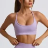 Sutien sport fără cusături Super Sculpt, fără spate, în liliac deschis Sutien sport fără cusături Super Sculpt, fără spate, în liliac deschis