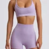 Pantaloni scurți fără cusături Super Sculpt în culoarea liliac deschis Pantaloni scurți fără cusături Super Sculpt în culoarea liliac deschis