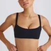 Sutien sport Soft Active cu bordură contrastantă, negru